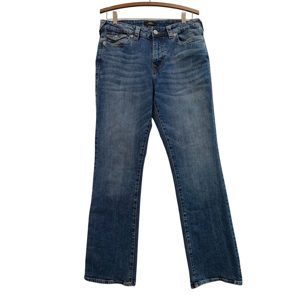 True Religion Becca Mid Rise Bootcut Jeans Medium Wash Blue 33 -See Measurements - Picture 6 of 8
